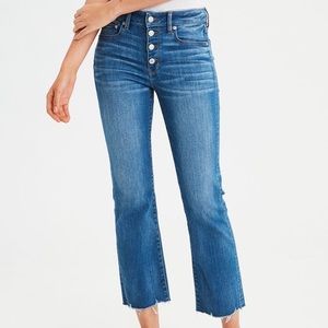 AE High-Waisted Cropped Flare Jeans